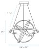 Finesse Decor Oxford LED Adjustable Chandelier, Chrome, Gold