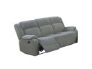 Sofa Loveseat w Console And Recliner Chair Smoke Fur Like Corduroy 3pc Motion Sofa Set Living Room