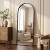 21"x64" Arched Floor Mirror Rounded Corner Full Length Mirror with Deep Frame, Black