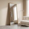 22"x65" Rectangle Full Length Dressing Mirror Floor Standing Mirror Wall Mounted with Deep Frame,Gold