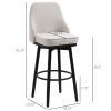 Bar Height Bar Stools Set of 2, Modern 360Ã‚Â° Swivel Kitchen Chairs with Steel Legs and Footrest