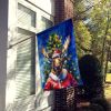 Moose Christmas House Flag Large Porch Sleeve Pole Decorative Outside Yard Banner Artwork Wall Hanging, Polyester, House Size, Multicolor