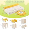 12-Piece Modular Kids Sofa Set All-Sponge Construction Yellow & White Colorblock Corduroy | Free Combination Design