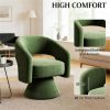 Modern living room chair, dining chair, swivel accent chair, green