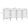 Garden Fence, 4 Pack Steel Fence Panels, 11.5' L x 43" H, Rust-Resistant Decorative Border Flower Edging for Yard, Landscape, Patio, Outdoor Decor, Wa