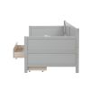 Twin Size Pine Wood Daybed with two Storage Drawers ,Grey(OLD SKU:W50426286)