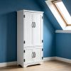 Accent Floor Storage Cabinet Kitchen Pantry with Adjustable Shelves