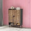 6-Level Wardrobe with Doors Shoe Storage Furniture Organizer for Home Office Space Saving Design