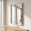 30"x50" Rectangular Bathroom Mirror Vanity Wall Mounted Mirror with Deep Frame, Silver