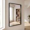 32"x40" Bathroom Wall Mounted Mirror Vanity Rectangular Mirror with Deep Frame, Black