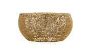 T3502-32 Round Aluminum Coffee Table in Gold
