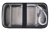47" 100% Acrylic Freestanding Bathtub, Contemporary Soaking Tub, white inside black outside
