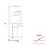 Bay Area Pantry, Two Door Cabinets, One Drawer, Four Adjustable Metal Legs