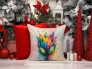 Seeds of Equality Pride Throw Pillow Machine Washable, Indoor Outdoor Decorative Pillow for Couch, Bed or Patio, 18Hx18W