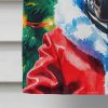 Zebra Christmas House Flag Large Porch Sleeve Pole Decorative Outside Yard Banner Artwork Wall Hanging, Polyester, House Size, Multicolor