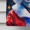 White Poodle Christmas House Flag Large Porch Sleeve Pole Decorative Outside Yard Banner Artwork Wall Hanging, Polyester, House Size, Multicolor