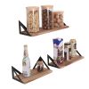 Floating Shelves, Long Wall Shelves Set of 3, Wall Mounted Shelves with Brackets for Bedroom, Living Room, Kitchen, BathroomÃ¢â‚¬â€œ Natural Wood