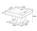 Square Coffee Table 31.5 Inch Center Living Room Table Modern Simple Style Decorative Home Furniture