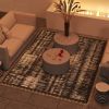 Reversible Outdoor Rug Carpet with LED Lights, Carry Bag & Ground Stakes for Backyard, Deck, Picnic, Beach, 10' x 8'