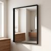 28"x36" Bathroom Wall Mounted Mirror Vanity Rectangular Mirror with Deep Frame, Black