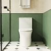 1.1/1.6 GPF Elongated Comfort Height Floor Mounted One-Piece Toilet, CUPC Certified, WaterSense Cetified, Ceramic, White Color, Soft Close Seat T039WT