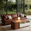 Extendable Coffee Table, Center Table with 2 Drawers and Reversible Tabletop