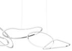 Seoul Hoops Rectangular Chandelier Integrated LED, Dimmable, Chrome