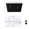 47" 100% Acrylic Freestanding Bathtub, Contemporary Soaking Tub, white inside black outside
