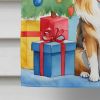 Sheltie Christmas Reindeer House Flag Large Porch Sleeve Pole Decorative Outside Yard Banner Artwork Wall Hanging, Polyester, House Size, Multicolor