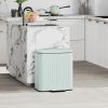 Trash Can with Lid, 2 x 5.3Gal Double Step-On Kitchen Trash Can with Rubbish Bags, Removable Buckets, Light Green