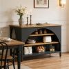 Kitchen island with storage rack, kitchen rack, cutlery cabinet, storage cabinet