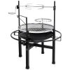 85*85*108cm Round Iron Spray Grill Black