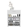 Alpine Shoe Rack, 3-Tier, One Drawer, Five Shelves, Shoe Storage, White