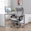 Vinsetto High Back Reclining Massage Office Chair with Heat 6-Point Adjustable Height Footrest Black