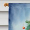 Dachshund Christmas Reindeer House Flag Large Porch Sleeve Pole Decorative Outside Yard Banner Artwork Wall Hanging, Polyester, House Size, Multicolor