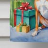 Basenji Christmas Reindeer House Flag Large Porch Sleeve Pole Decorative Outside Yard Banner Artwork Wall Hanging, Polyester, House Size, Multicolor