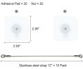 10 Pack, 12 inches Furniture Anchors Kit for Baby Proofing, Adhesive TV Safety Straps Use to Prevent Falling and Anti Tip