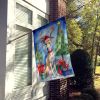 Whippet Christmas Reindeer House Flag Large Porch Sleeve Pole Decorative Outside Yard Banner Artwork Wall Hanging, Polyester, House Size, Multicolor