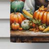 German Shepherd Thanksgiving House Flag Large Porch Sleeve Pole Decorative Outside Yard Banner Artwork Wall Hanging, Polyester, House Size, Multicolor
