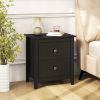 Modern Nightstand with 2 Drawers for Small Spaces for Bedroom, Living Room or Office