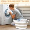 43L(11.5Gallon) Collapsible Laundry Baskets Plastic, Pop Up Laundry hamper/Storage Container, Foldable Laundry Basket with Large Capacity,Sturdy