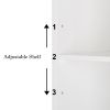 3-tier Single Door Mirror Indoor Bathroom Wall Mounted Cabinet Shelf White