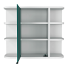 DEPOT E-SHOP Roma Mirrored Medicine Cabinet, Six External Shelves, Three Interior Shelves, White