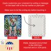 American Bulldog Christmas Reindeer Porcelain Ornament Christmas Tree Hanging Decorations for Home Christmas Holiday, Rectangle, Gift, Multicolor
