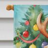 Cockapoo Christmas Reindeer House Flag Large Porch Sleeve Pole Decorative Outside Yard Banner Artwork Wall Hanging, Polyester, House Size, Multicolor