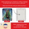 Doberman Pinscher Christmas Reindeer Porcelain Ornament Christmas Tree Hanging Decorations for Home Christmas Holiday, Rectangle, Gift, Multicolor
