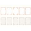 20 Pcs PVC Transparent Paper Picture Frame Vintage Floral Collage Scrapbooking Supplies for Journal Diary Planner