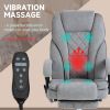 Vinsetto Heated Massage Office Chair, Reclining Computer Chair with Adjustable Height and Footrest
