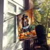 Basset Hound Thanksgiving House Flag Large Porch Sleeve Pole Decorative Outside Yard Banner Artwork Wall Hanging, Polyester, House Size, Multicolor