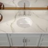 Lordear 18"x15" Oval White Ceramic Undermount Bathroom Sink Vanity Sink with Overflow Hole